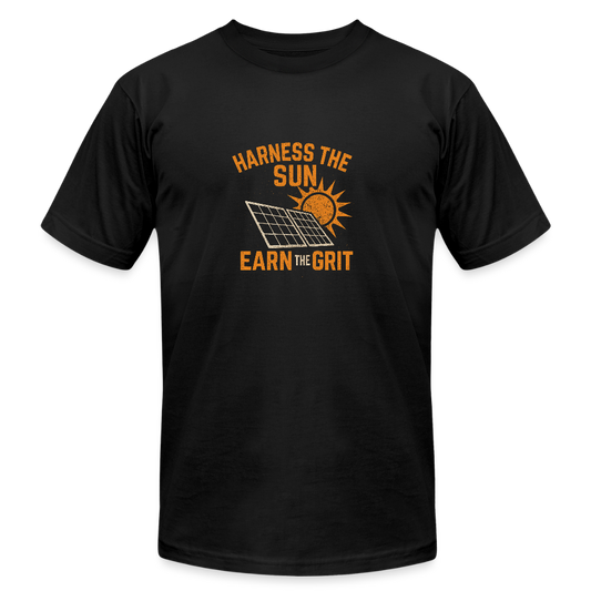 Harness the Sun Earn the Grit Solar Panel Tech Shirt - black