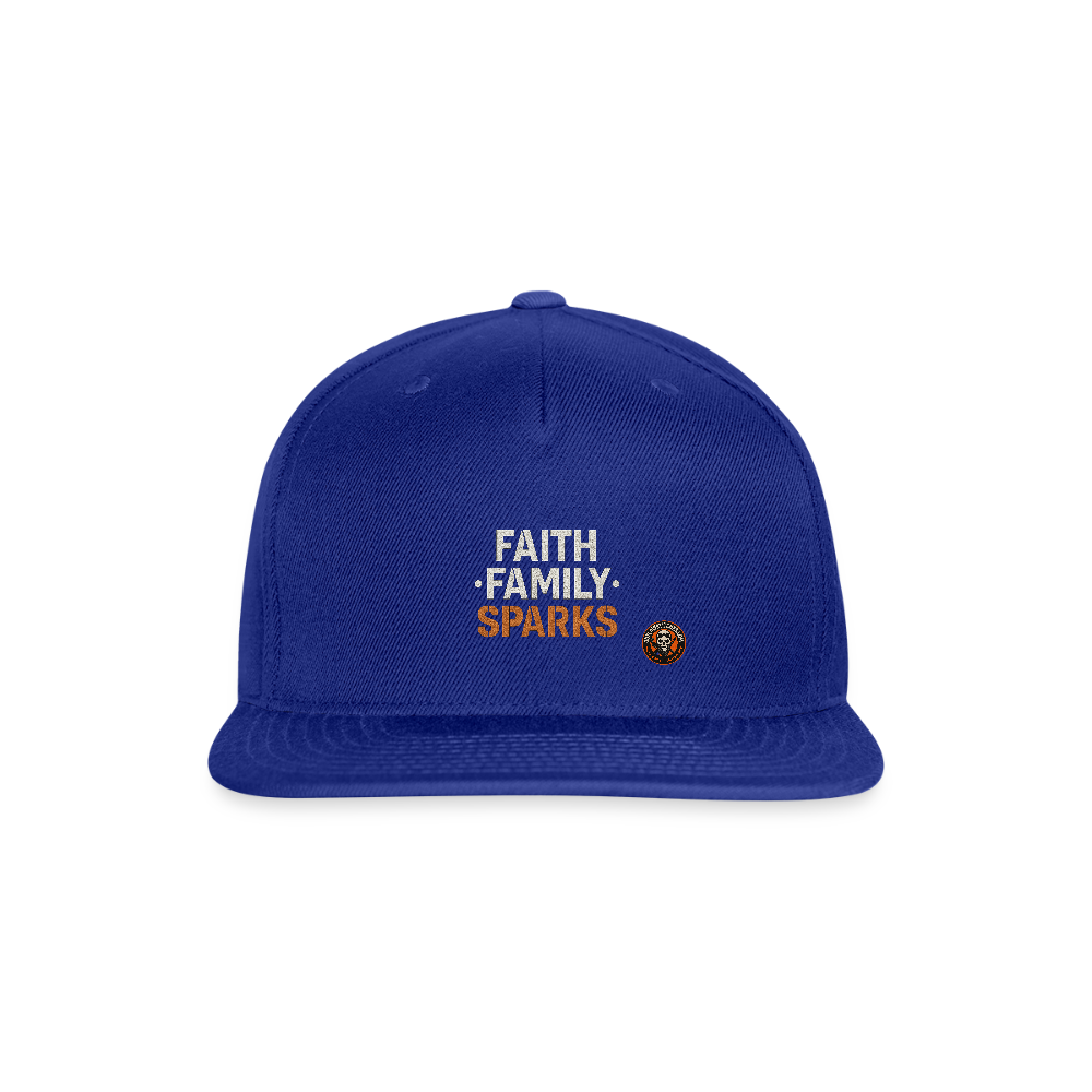 Faith Family Sparks Hat – Welder Lifestyle Snapback - royal blue
