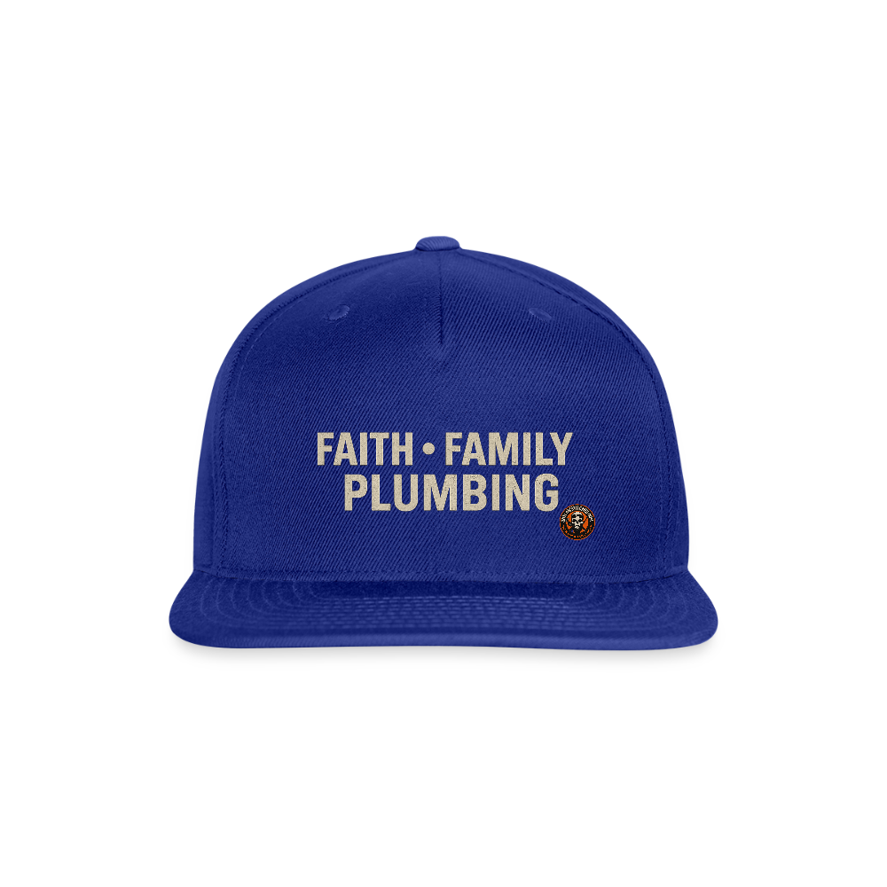 Faith Family Plumbing Hat – Plumber Pride Snapback - royal blue