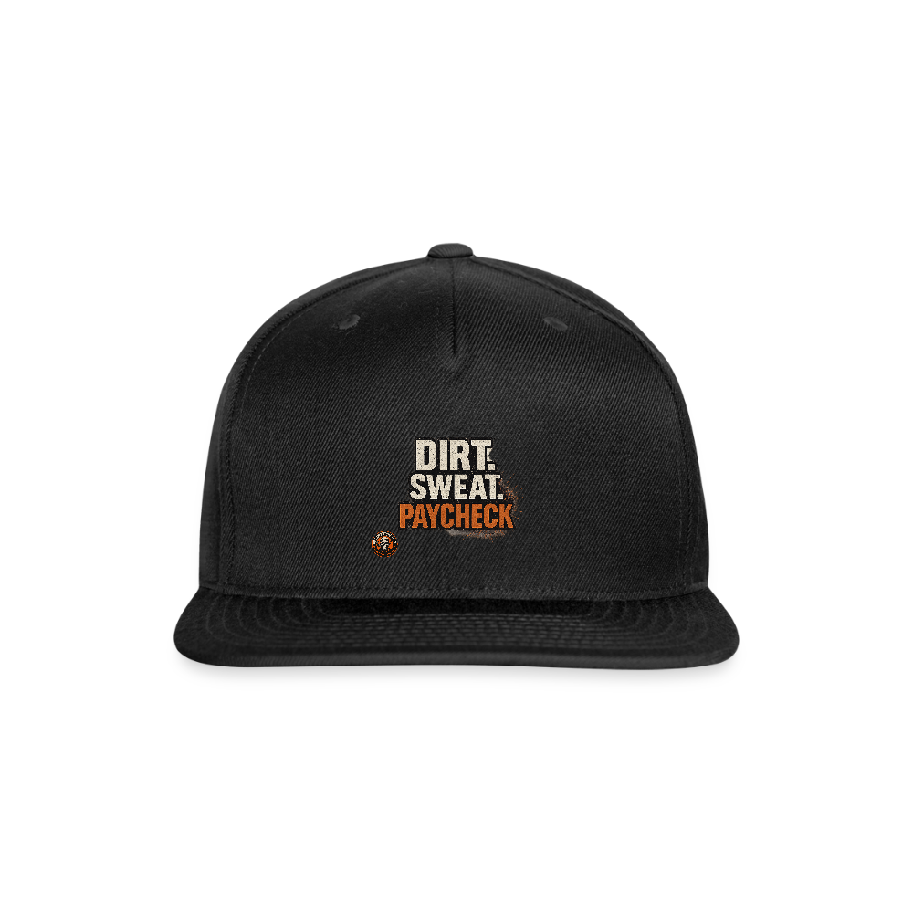 Dirt Sweat Paycheck Hat – Welding Sparks Blue Collar Snapback - black