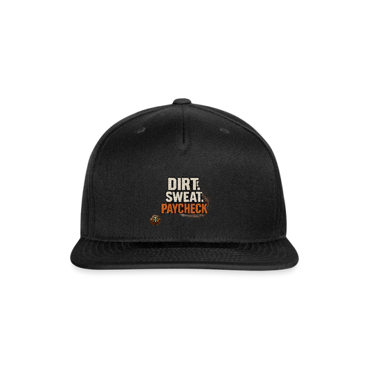Dirt Sweat Paycheck Hat – Welding Sparks Blue Collar Snapback - black