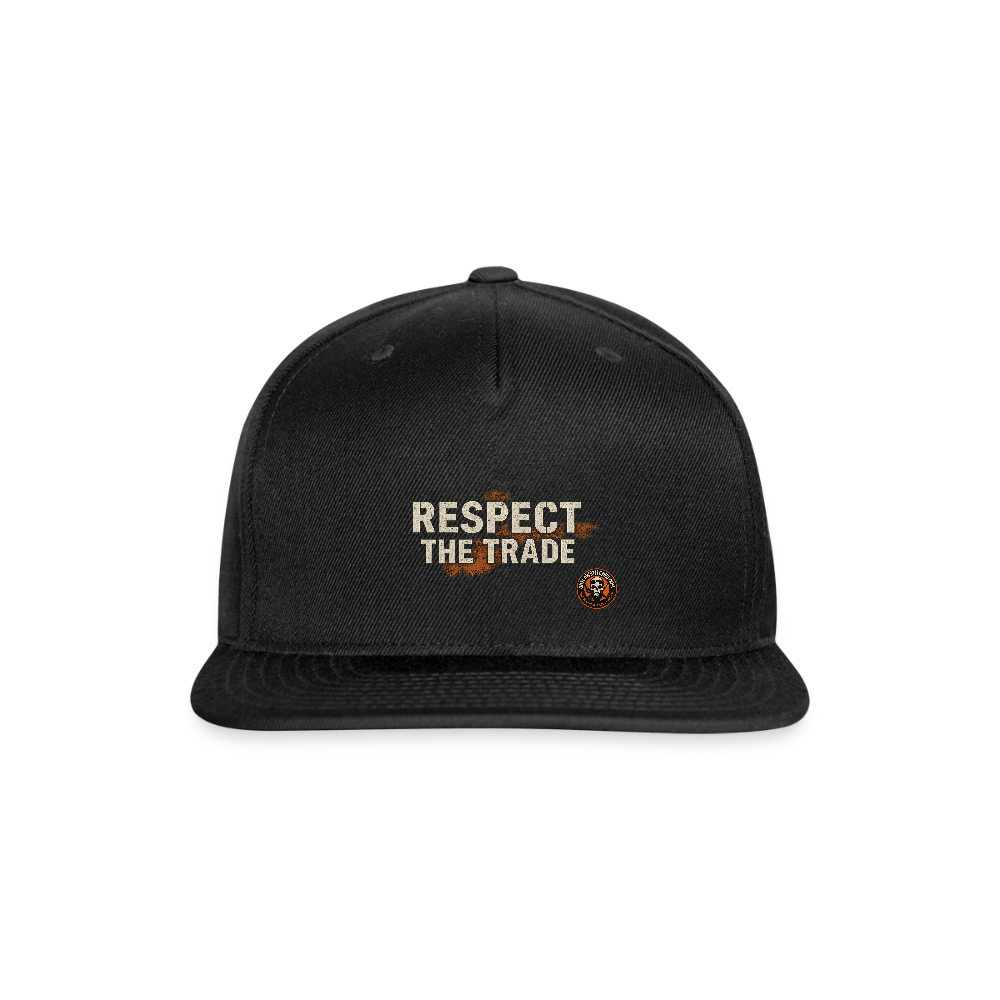 Respect the Trade Hat – Blue Collar Pride Snapback - black