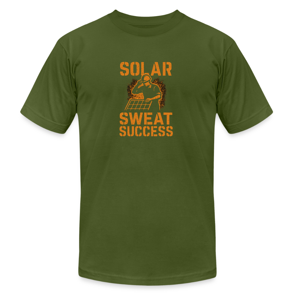 Solar Sweat Success Solar Panel Technician Shirt - olive