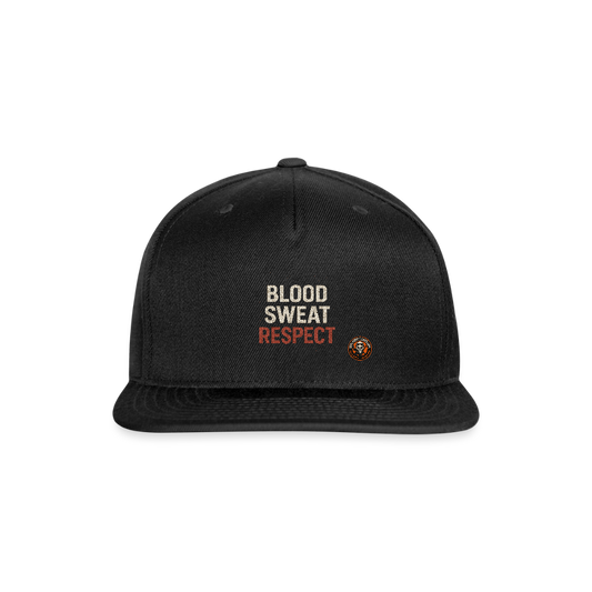 Blood Sweat Respect Hat – Blue Collar Workwear Snapback - black