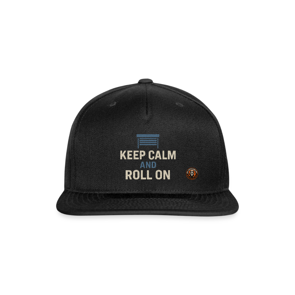 Keep Calm and Roll On Hat – Garage Door Technician Hat - black